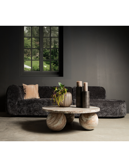 rundt sofabord marmor