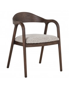 spisebordsstol armlæn træ brun nordisk dansk design moderne