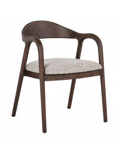 MIHARA Spisebordsstol i træ og polyester H76 cm - Brun/Natur