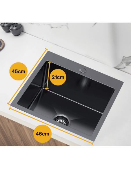 køkkenvask guld vask underlimet nedsænket bordplade køkken stål stålvask