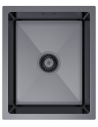 Køkkenvask i rustfri stål med afløb 37 x 45 cm - Graphite