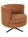 FLAMANT MARCHETTI Loungestol med drejefod i polyester H71 cm - Sort/Orange