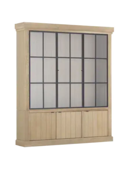 vitrineskab vitrine skab lys lamper belysning moderne design eg egetræ