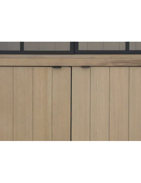 vitrineskab vitrine skab lys lamper belysning moderne design eg egetræ