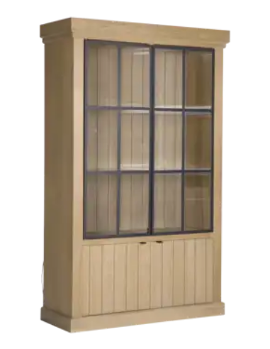 vitrineskab vitrine skab lys lamper belysning moderne design eg egetræ