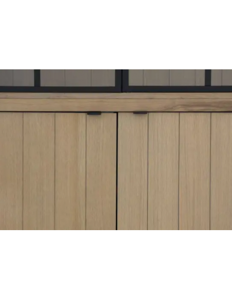 vitrineskab vitrine skab lys lamper belysning moderne design eg egetræ