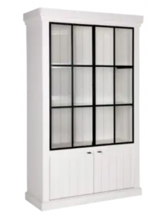 vitrineskab vitrine skab lys lamper belysning moderne design træ hvid