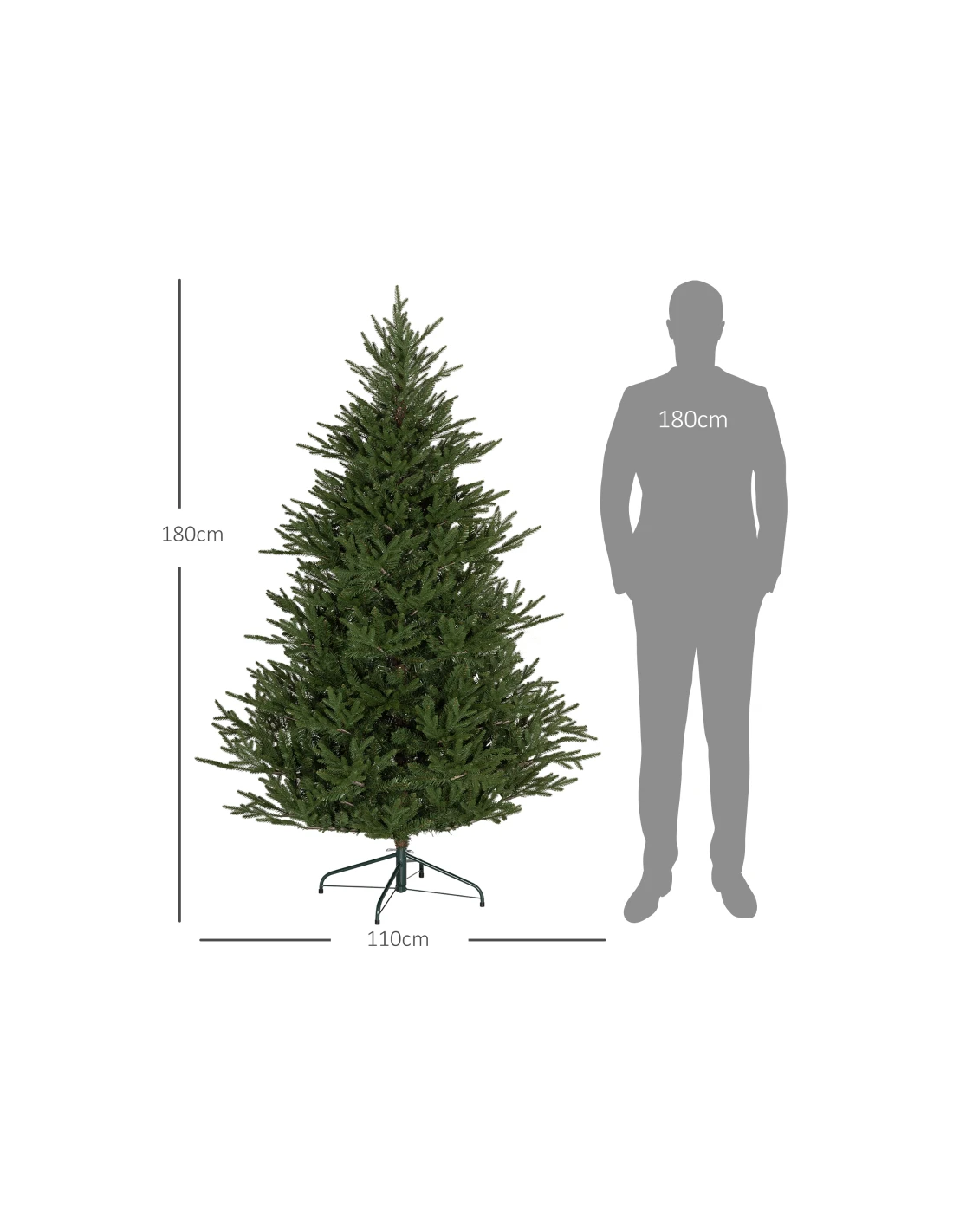 kunstigt juletræ 180 cm plastik grønt julepynt kunstigt juletræ 180 cm plastik grønt julepynt