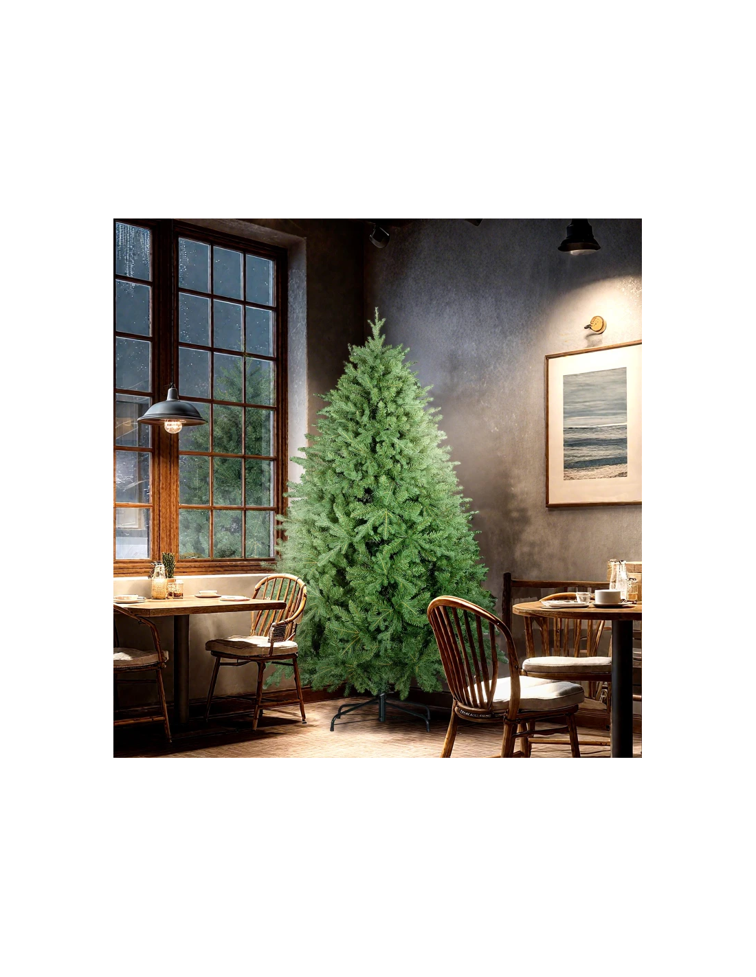 kunstigt juletræ 180 cm plastik grønt julepynt kunstigt juletræ 180 cm plastik grønt julepynt