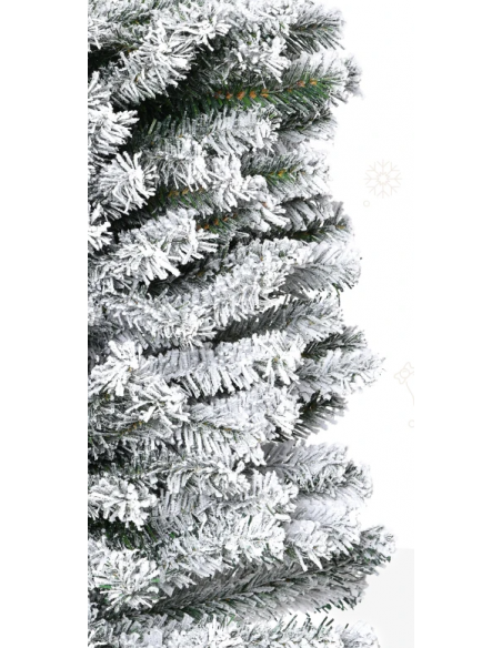 kunstigt juletræ 225 cm plastik grønt julepynt sne hvidt kunstigt juletræ 225 cm plastik grønt julepynt sne hvidt