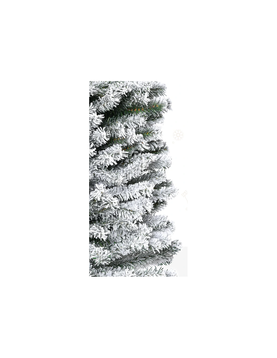 kunstigt juletræ 225 cm plastik grønt julepynt sne hvidt kunstigt juletræ 225 cm plastik grønt julepynt sne hvidt