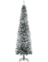 Kunstigt juletræ med sne og kogler H225 x Ø68 cm - Grøn/Hvid