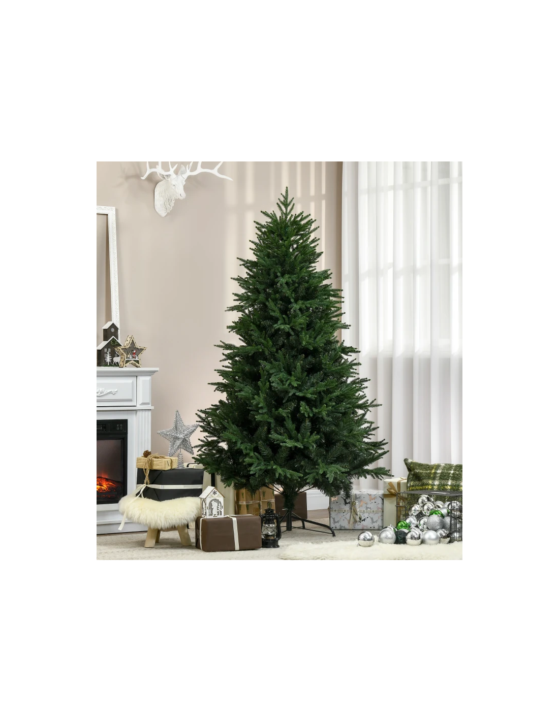 kunstigt juletræ 180 cm plastik grønt julepynt kunstigt juletræ 180 cm plastik grønt julepynt