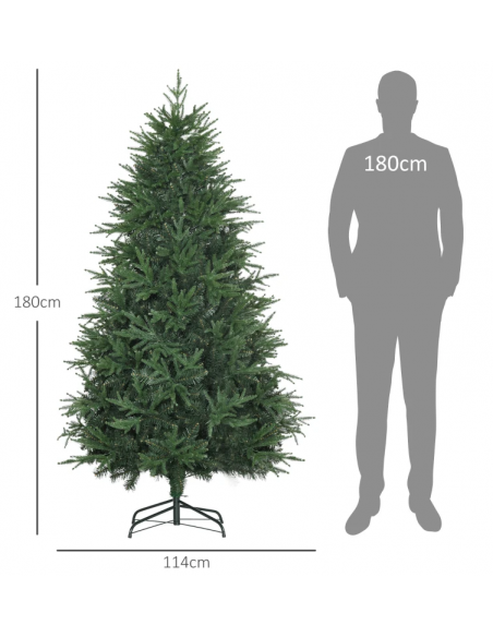 kunstigt juletræ 180 cm plastik grønt julepynt kunstigt juletræ 180 cm plastik grønt julepynt