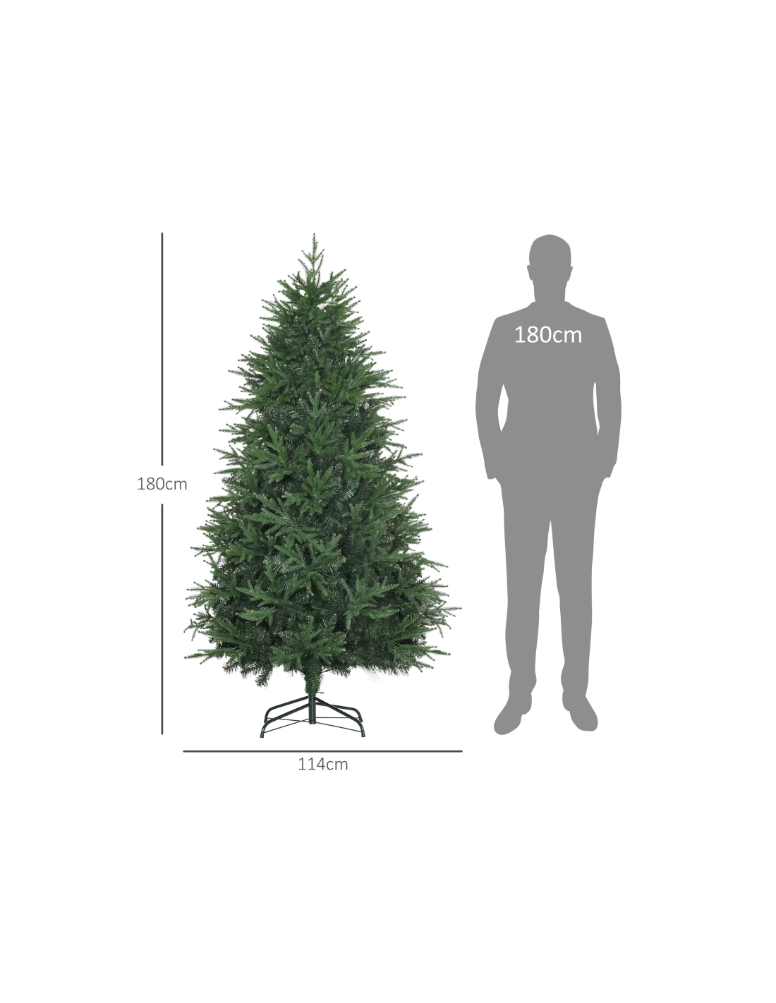 kunstigt juletræ 180 cm plastik grønt julepynt kunstigt juletræ 180 cm plastik grønt julepynt