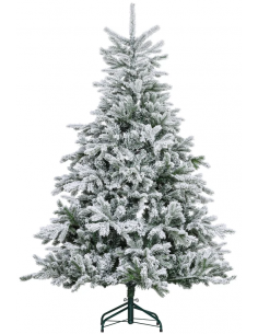 kunstigt juletræ 180 cm plastik grønt julepynt sne hvidt