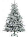 Kunstigt juletræ med sne H180 x Ø115 cm - Grøn/Hvid
