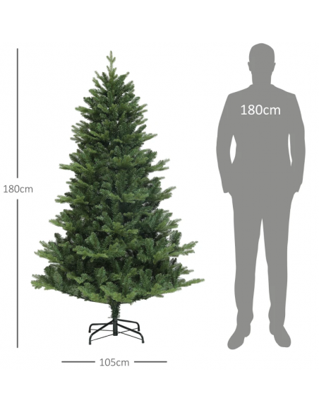 kunstigt juletræ 180 cm plastik grønt julepynt kunstigt juletræ 180 cm plastik grønt julepynt