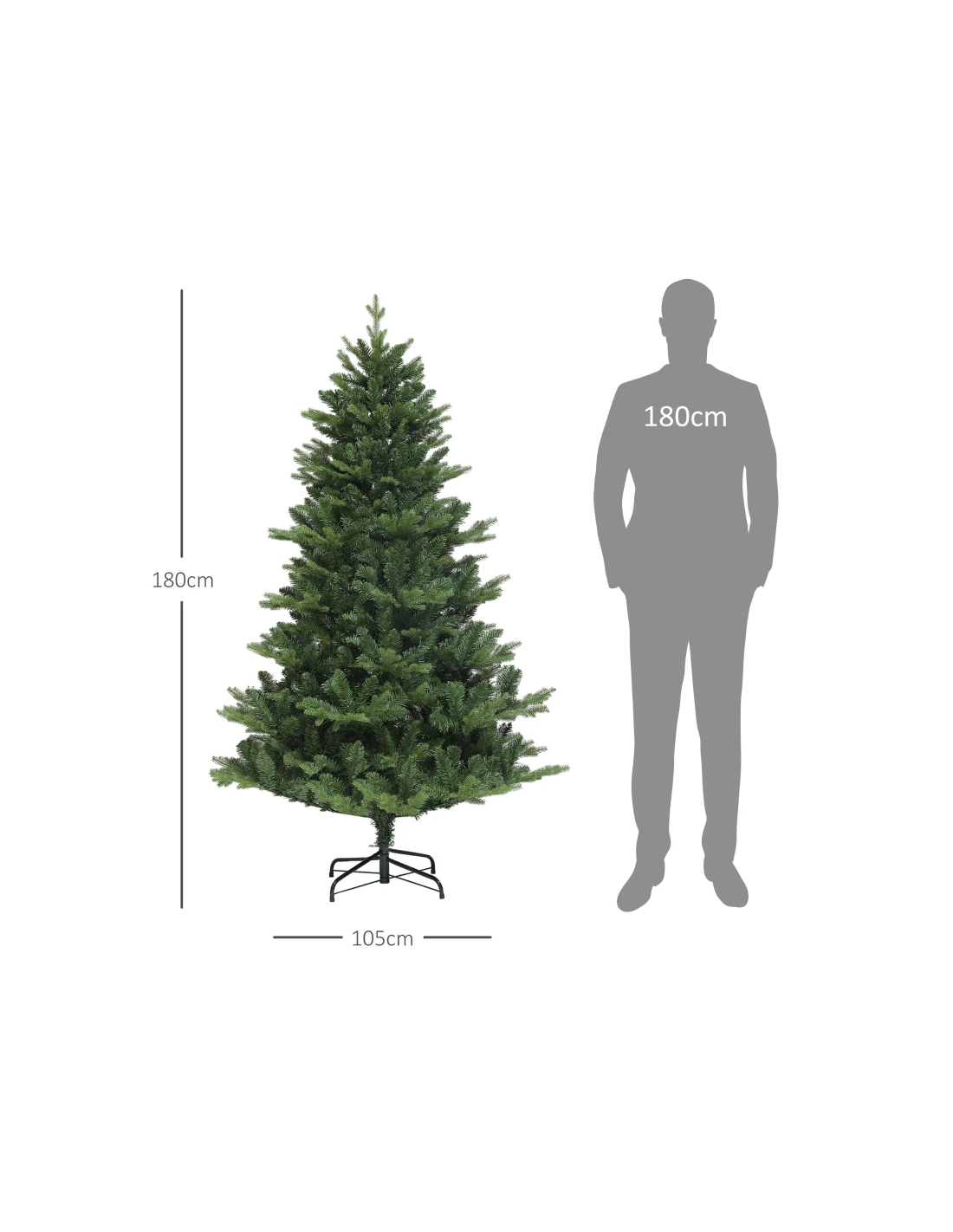 kunstigt juletræ 180 cm plastik grønt julepynt kunstigt juletræ 180 cm plastik grønt julepynt