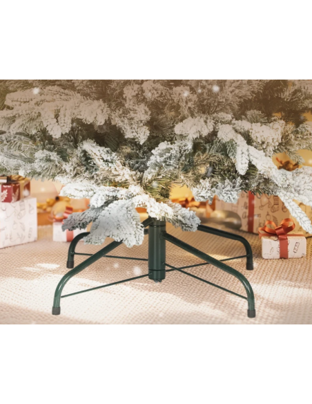 kunstigt juletræ 150 cm plastik grønt julepynt sne hvidt kunstigt juletræ 150 cm plastik grønt julepynt sne hvidt