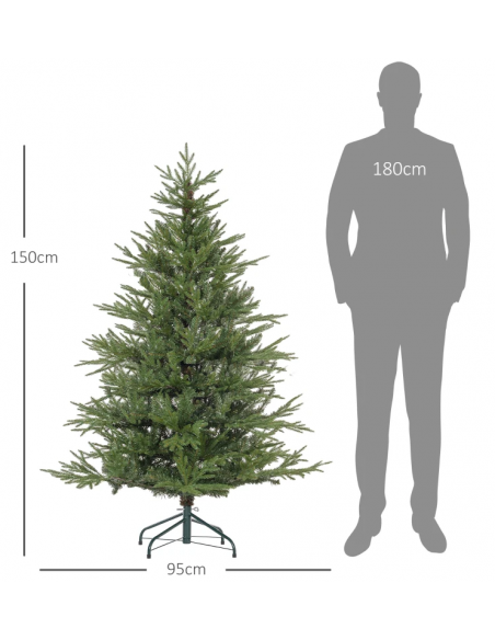 kunstigt juletræ 150 cm plastik grønt julepynt kunstigt juletræ 150 cm plastik grønt julepynt