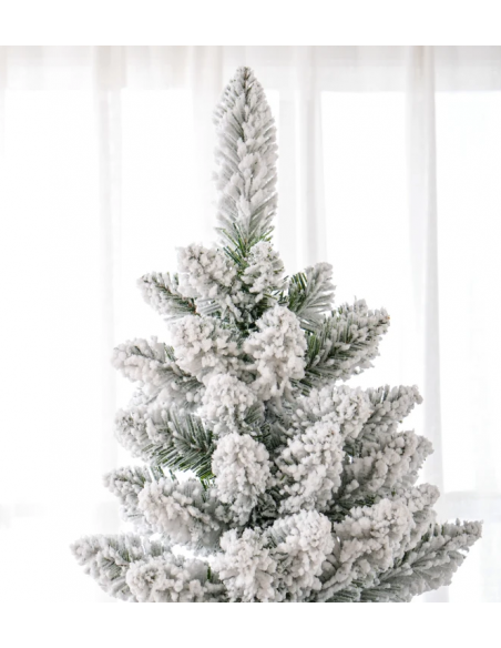 kunstigt juletræ 210 cm plastik grønt julepynt sne hvidt kunstigt juletræ 210 cm plastik grønt julepynt sne hvidt