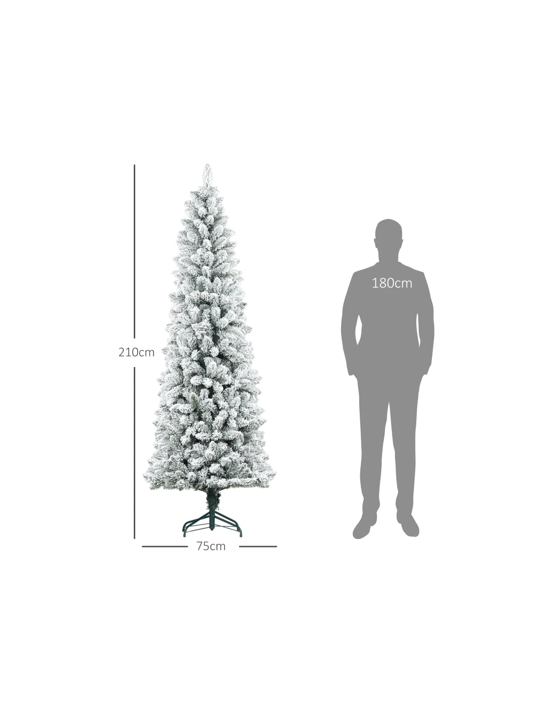 kunstigt juletræ 210 cm plastik grønt julepynt sne hvidt kunstigt juletræ 210 cm plastik grønt julepynt sne hvidt