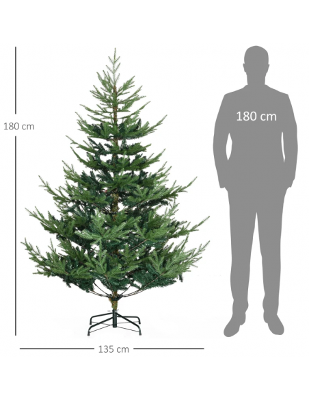 kunstigt juletræ 180 cm plastik grønt julepynt kunstigt juletræ 180 cm plastik grønt julepynt