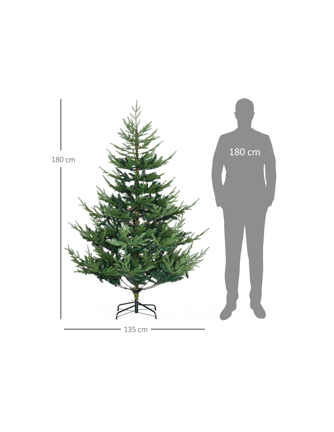 kunstigt juletræ 180 cm plastik grønt julepynt kunstigt juletræ 180 cm plastik grønt julepynt