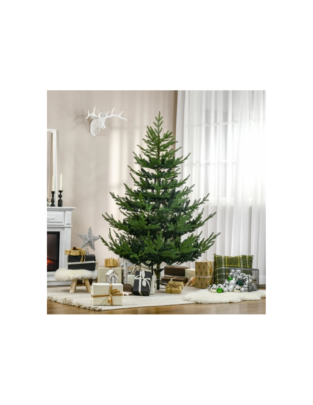 kunstigt juletræ 180 cm plastik grønt julepynt kunstigt juletræ 180 cm plastik grønt julepynt