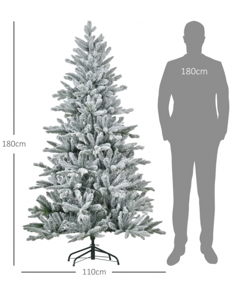 kunstigt juletræ 180 cm plastik grønt julepynt sne hvidt kunstigt juletræ 180 cm plastik grønt julepynt sne hvidt