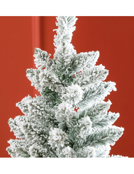 kunstigt juletræ 180 cm plastik grønt julepynt sne hvidt kunstigt juletræ 180 cm plastik grønt julepynt sne hvidt