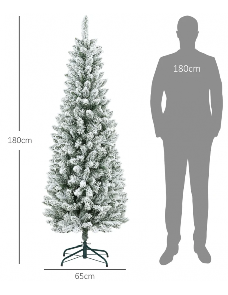 kunstigt juletræ 180 cm plastik grønt julepynt sne hvidt kunstigt juletræ 180 cm plastik grønt julepynt sne hvidt