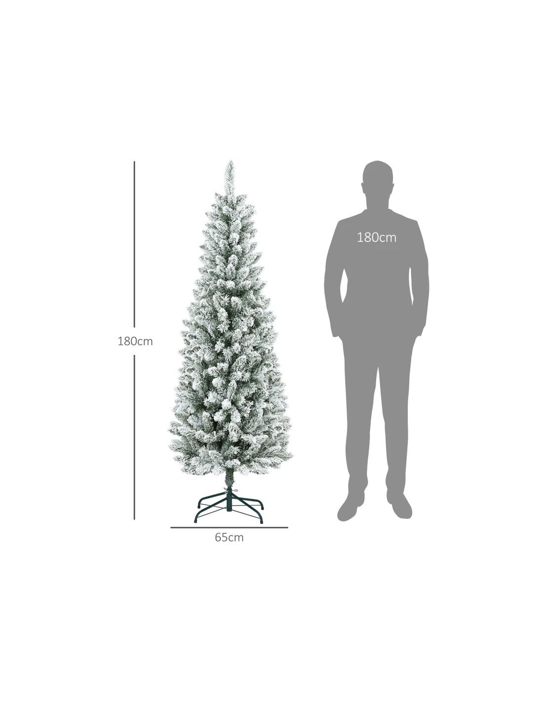 kunstigt juletræ 180 cm plastik grønt julepynt sne hvidt kunstigt juletræ 180 cm plastik grønt julepynt sne hvidt