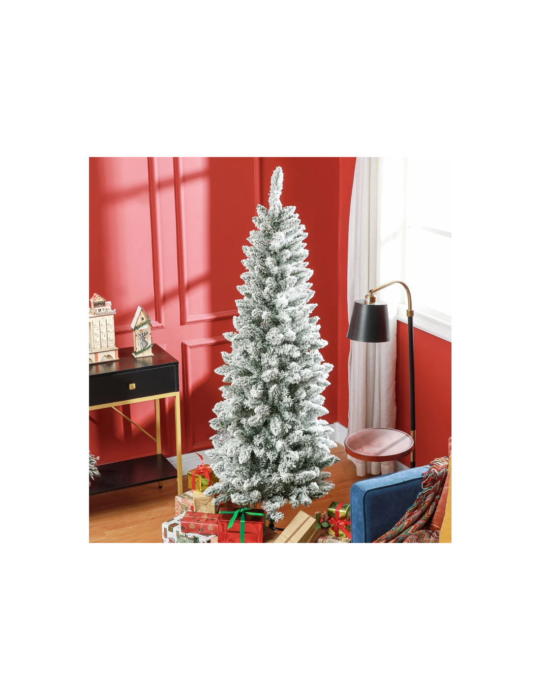 kunstigt juletræ 180 cm plastik grønt julepynt sne hvidt kunstigt juletræ 180 cm plastik grønt julepynt sne hvidt