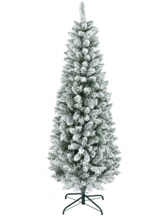 kunstigt juletræ 180 cm plastik grønt julepynt sne hvidt