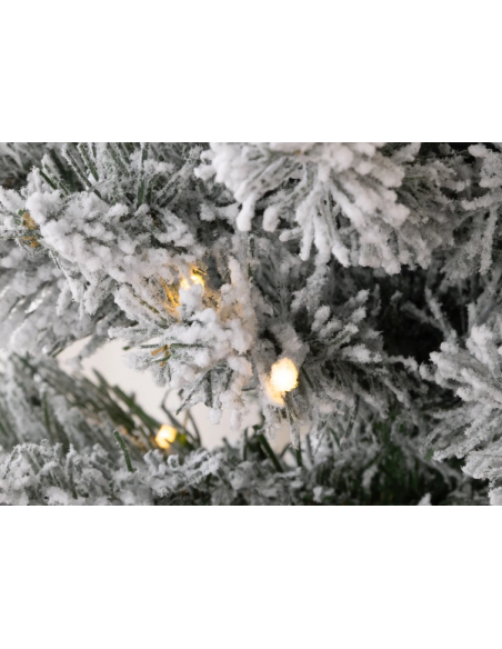 kunstigt juletræ 180 cm plastik grønt julepynt sne hvidt led lys kunstigt juletræ 180 cm plastik grønt julepynt sne hvidt led lys