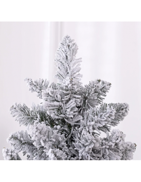 kunstigt juletræ 180 cm plastik grønt julepynt sne hvidt led lys kunstigt juletræ 180 cm plastik grønt julepynt sne hvidt led lys