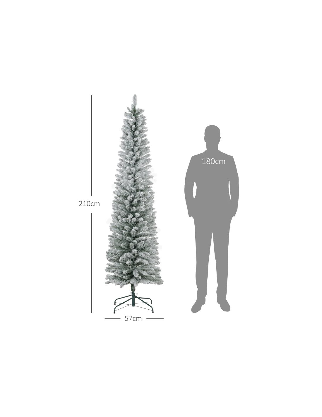 kunstigt juletræ 210 cm plastik grønt julepynt sne hvidt led lys kunstigt juletræ 210 cm plastik grønt julepynt sne hvidt led lys