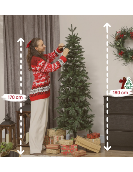 kunstigt juletræ 180 cm plastik grønt julepynt sne hvidt led lys kunstigt juletræ 180 cm plastik grønt julepynt sne hvidt led lys
