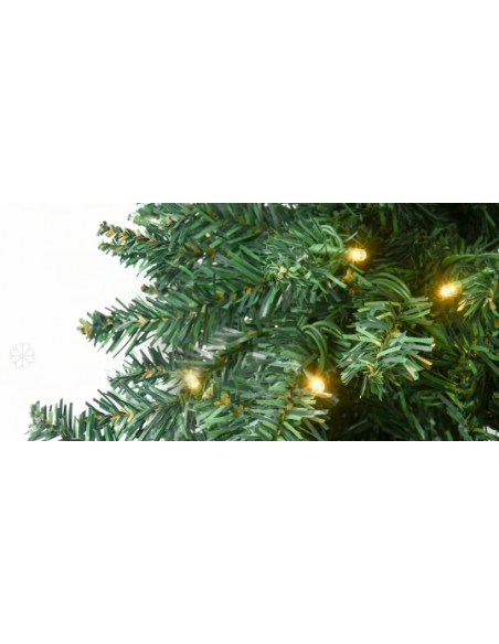 kunstigt juletræ 210 cm plastik grønt julepynt sne hvidt led lys kunstigt juletræ 210 cm plastik grønt julepynt sne hvidt led lys