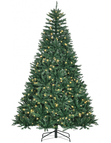 kunstigt juletræ 210 cm plastik grønt julepynt sne hvidt led lys kunstigt juletræ 210 cm plastik grønt julepynt sne hvidt led lys