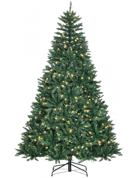kunstigt juletræ 210 cm plastik grønt julepynt sne hvidt led lys kunstigt juletræ 210 cm plastik grønt julepynt sne hvidt led lys
