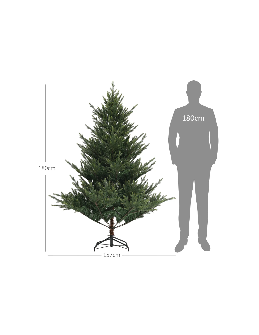 kunstigt juletræ 180 cm plastik grønt julepynt kunstigt juletræ 180 cm plastik grønt julepynt