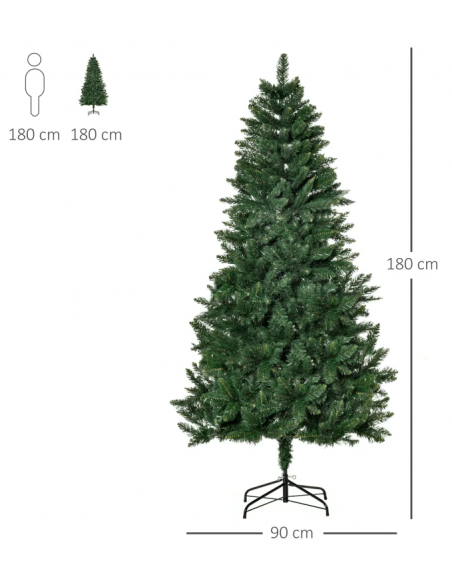 kunstigt juletræ 180 cm plastik grønt julepynt kunstigt juletræ 180 cm plastik grønt julepynt