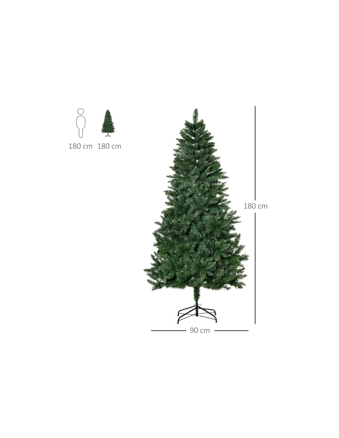 kunstigt juletræ 180 cm plastik grønt julepynt kunstigt juletræ 180 cm plastik grønt julepynt
