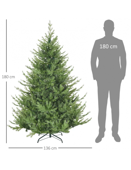 kunstigt juletræ 180 cm plastik grønt julepynt kunstigt juletræ 180 cm plastik grønt julepynt