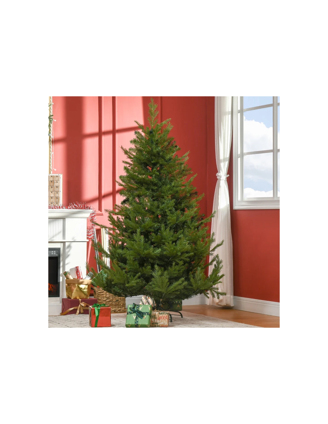 kunstigt juletræ 180 cm plastik grønt julepynt kunstigt juletræ 180 cm plastik grønt julepynt