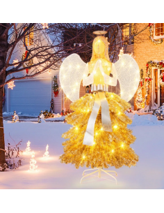 engel med lys led inde ude udendørs stort xxl julepynt 2