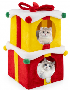 figur med lys led inde ude udendørs stort xxl julepynt julegaver hund katte kat